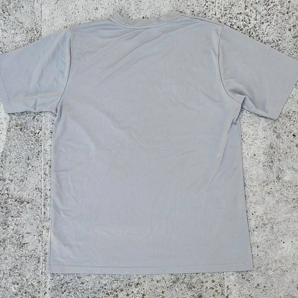 Reebok Men Tee Gray Polyester Sport Athletic T Shirt Size M - Picture 6 of 10